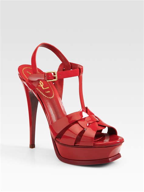 cherry red ysl heels|Red Saint Laurent Heels for Women .